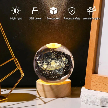 Kosmiczna lampka 3D